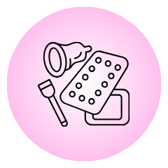 Contraceptive counseling and management icon